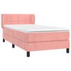 vidaXL Cama box spring con colch&oacute;n terciopelo rosa 90x200 cm