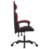 vidaXL Silla gaming giratoria cuero sintético negro y rojo
