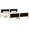 vidaXL Estructura de cama Negro 200 x 200 cm Madera de pino macizo