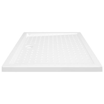 vidaXL Plato de ducha con puntos ABS blanco 80x100x4 cm