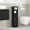 vidaXL Mueble de ba&ntilde;o con portarrollos negro 20,5x22x90 cm