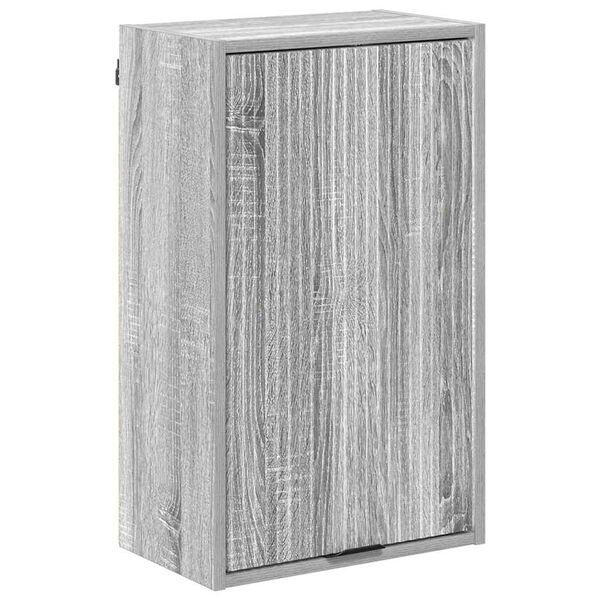 vidaXL Gabinete de Ba&ntilde;o con puerta Gris Sonoma 39 x 23,5 x 65 cm