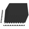 vidaXL Tapete para piscina 12 uds. Negro 4,32 m&sup2; Espuma EVA