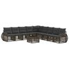 vidaXL Conjunto de sof&aacute;s de jard&iacute;n 10 uds. Gris y Gris Oscuro