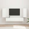 vidaXL Conjunto de mueble para TV de pared 4 pcs brillante