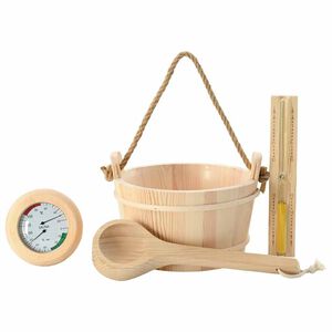 vidaXL Juego de Accesorios de Sauna 4 pcs Marr&oacute;n