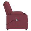 vidaXL Sill&oacute;n reclinable el&eacute;ctrico tela rojo tinto
