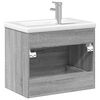 vidaXL Mueble de ba&ntilde;o con lavabo integrado gris Sonoma