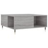 vidaXL Mesa de centro madera contrachapada gris Sonoma 80x80x36,5 cm
