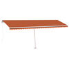vidaXL Toldo de pie retr&aacute;ctil manual naranja y marr&oacute;n 600x350 cm