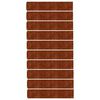 vidaXL Bordes de c&eacute;sped acero corten flexible 10 piezas 20x103 cm
