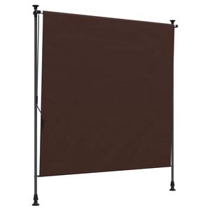 vidaXL Cortina de Rodillo Exterior Marr&oacute;n 150 x 270 cm