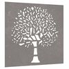 vidaXL Adorno de pared de jard&iacute;n acero corten dise&ntilde;o &aacute;rbol 55x55 cm