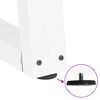 vidaXL Patas para mesa de centro en forma de V (2 unidades), color blanco, 30 x (30-31,3) cm, acero