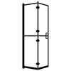 vidaXL Mampara de ducha plegable ESG negro 100x140 cm