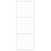vidaXL Puerta corredera vidrio templado y aluminio blanca 76x205 cm