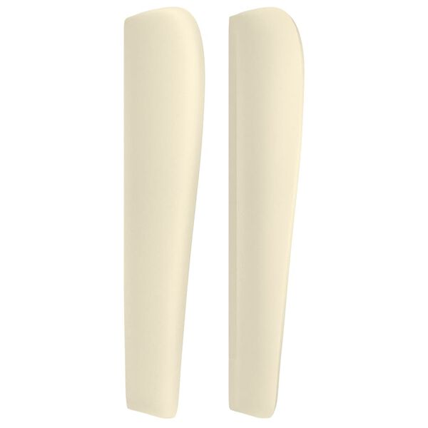 vidaXL Cabecero con orejas cuero sint&eacute;tico crema 203x23x118/128 cm