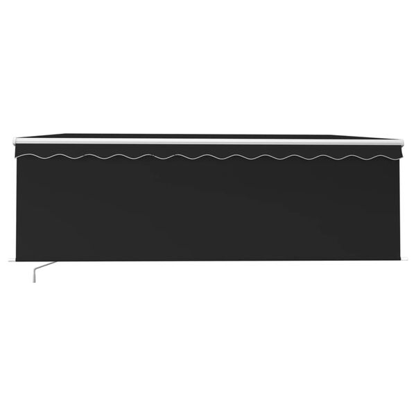 vidaXL Toldo retr&aacute;ctil manual con persiana y LED antracita 4x3 m