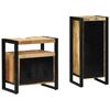 vidaXL Juego de muebles de baño 2 pcs Marrón Madera de mango maciza