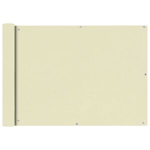 vidaXL Toldo para balc&oacute;n tela oxford 75x600 cm crema