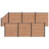 vidaXL Conjunto de valla 7 uds. 1138 x 186 cm WPC y Aluminio Marr&oacute;n