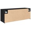 vidaXL Mueble de pared de ba&ntilde;o madera ingenier&iacute;a negro 80x25x30 cm