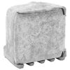 vidaXL Enchufe de exterior con estaca 4 v&iacute;as apariencia piedra gris
