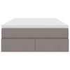 vidaXL Cama con almacenamiento y colchón Taupé 120 x 190 cm Poliéster