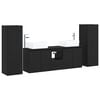vidaXL Juego de muebles de ba&ntilde;o 5 uds. Negro 33 x 34,5 x 100 cm