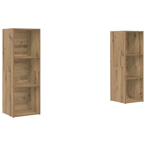 vidaXL Conjunto de mueble de TV 2 pcs Roble artesanal 107 x 35 x 37 cm