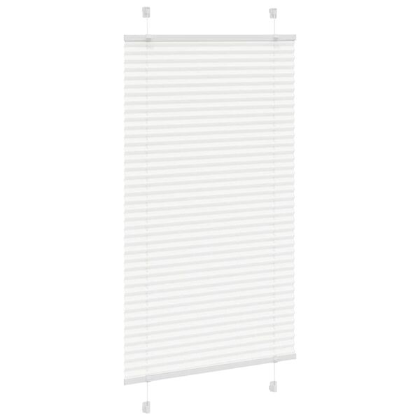 vidaXL Estor Plisado blanco 80x150 cm Tela Ancho 79,4 cm Poli&eacute;ster