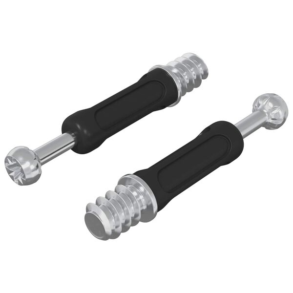 vidaXL Tornillo de Cerradura de Caj&oacute;n 2 pcs Plata y Negro M6 x 40 mm