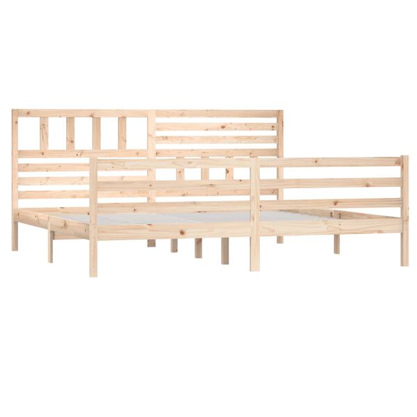 vidaXL Estructura de cama sin colch&oacute;n madera maciza 200x200 cm