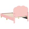 vidaXL Cama para ni&ntilde;os con cabecero Rosa 80 x 160 cm Tela de Oveja