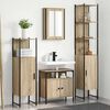 vidaXL Juego de muebles de ba&ntilde;o con estante 4 pcs Roble Sonoma