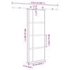 vidaXL Puerta corredera set herrajes vidrio templado aluminio 76x205cm