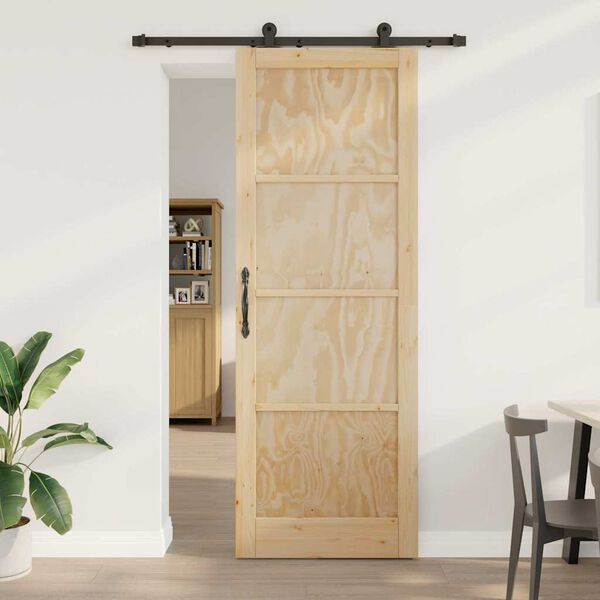 vidaXL Puerta Corredera ORKDAL Marr&oacute;n 83 x 232 cm