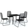 vidaXL Juego de comedor de jard&iacute;n 5 piezas negro