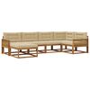 vidaXL Conjunto de sof&aacute;s de exterior 6 uds. Natural y Beige