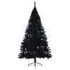 vidaXL &Aacute;rbol de Navidad Artificial Preiluminado Negro 180 cm PVC