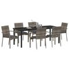 vidaXL Conjunto de Comedor de Jard&iacute;n 7 pcs Gris rat&aacute;n sint&eacute;tico