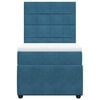 vidaXL Cama box spring con colch&oacute;n terciopelo azul 100x200 cm
