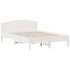 vidaXL Estructura de cama sin colch&oacute;n madera de pino blanca 140x200 cm