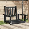 vidaXL Silla columpio jard&iacute;n con cadenas de metal madera abeto negro