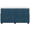 vidaXL Cama box spring con colch&oacute;n terciopelo azul oscuro 120x200 cm