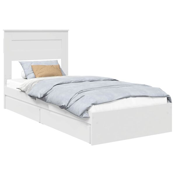 vidaXL Cama con almacenamiento 75 x 190 cm Madera de ingenier&iacute;a