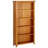 vidaXL Estanter&iacute;a de 5 niveles de madera maciza de roble 70x22x140 cm
