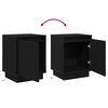 vidaXL Armario de Noche 2 pcs Roble Negro 39 x 34,5 x 50 cm