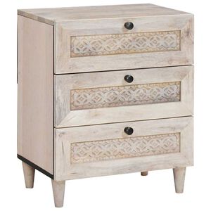 vidaXL Mesa de noche Blanco 50 x 33 x 62 cm Madera de ingenier&iacute;a