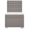 vidaXL Cama box spring con colch&oacute;n tela gris taupe 100x200 cm